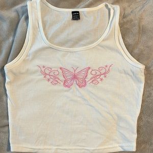 white butterfly tank
